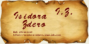 Isidora Ždero vizit kartica